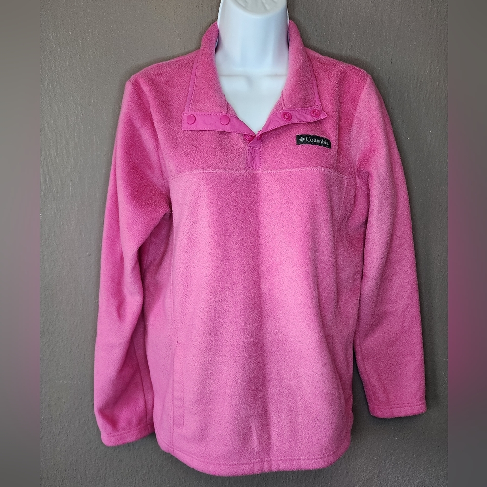Columbia Snap Front Fleece Pullover Sweater